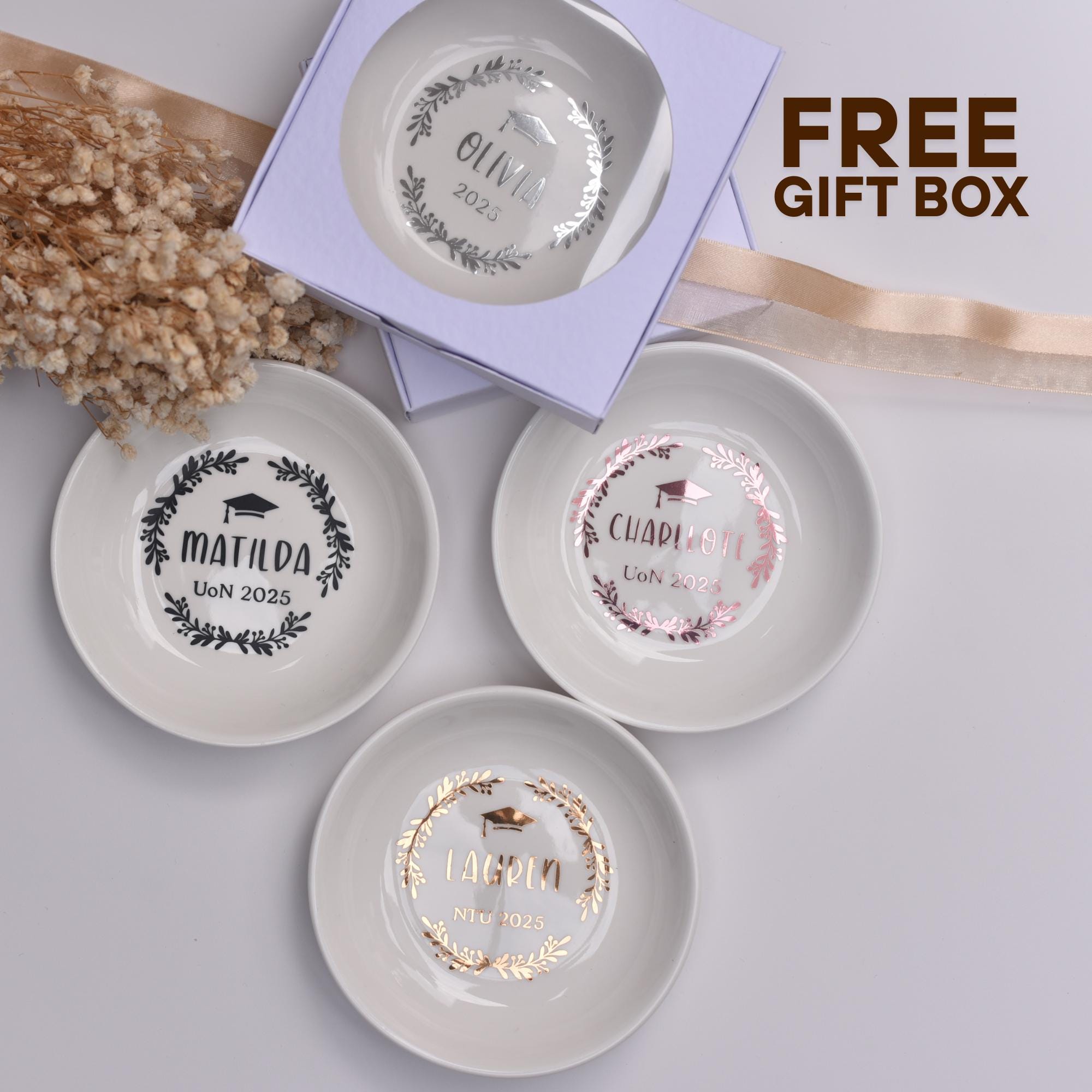 Personalized Graduation Jewelry Dish: Class of 2026 Keepsake