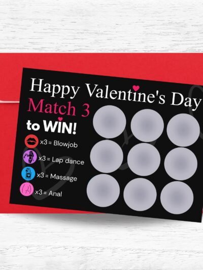 Funny Scratch Card for Him, Gift for Boyfriend, Husband Birthday, Valentine’s Day Surprise, Interactive Reveal Card, Novelty Gift for Man