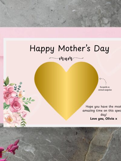 Personalised Mother’s Day Scratch Card | Surprise Reveal Gift | Custom Experience Card for Mum | Trip Reveal, Spa Day, Holiday Gift