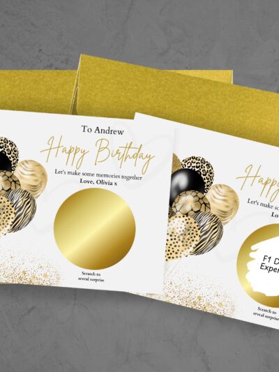 Personalised Birthday Scratch Card for Him | Surprise Reveal Gift | Experience or Trip Reveal | Birthday Gift for Husband, Boyfriend or Dad
