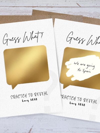 Personalised Guess What Scratch Card | Surprise Reveal Card | Holiday or Experience Reveal Gift | Custom Scratch Off Card | Unique Gift Idea