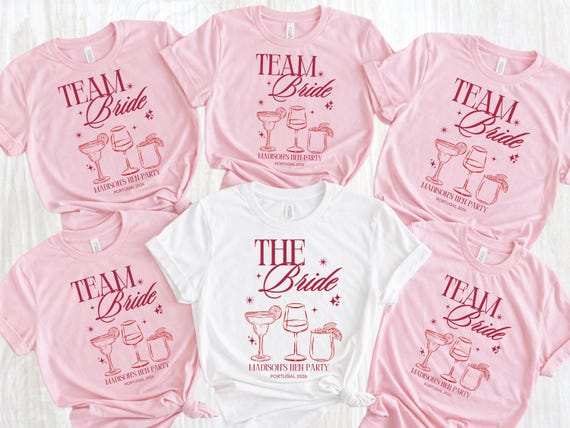 Bachelorette Party Shirts, Team Bride Shirt, Personalised Matching Bride Tribe T Shirts, Hen Party Wedding Tshirt, Bride Gift