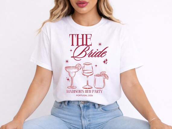 Bachelorette Party Shirts, Team Bride Shirt, Personalised Matching Bride Tribe T Shirts, Hen Party Wedding Tshirt, Bride Gift - Image 3