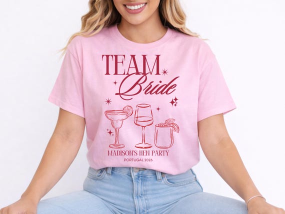 Bachelorette Party Shirts, Team Bride Shirt, Personalised Matching Bride Tribe T Shirts, Hen Party Wedding Tshirt, Bride Gift - Image 4
