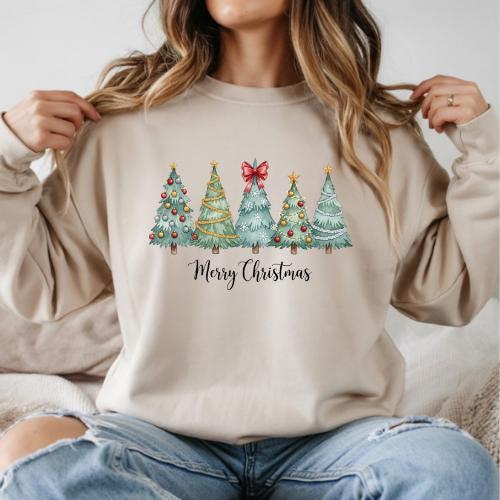 Christmas Tree Sweatshirt – Festive Holiday Crewneck Jumper - Image 4