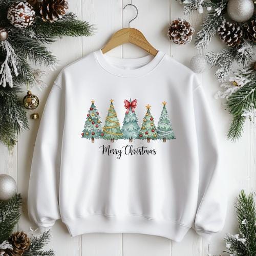 Christmas Tree Sweatshirt – Festive Holiday Crewneck Jumper - Image 5