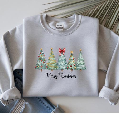 Christmas Tree Sweatshirt – Festive Holiday Crewneck Jumper - Image 6