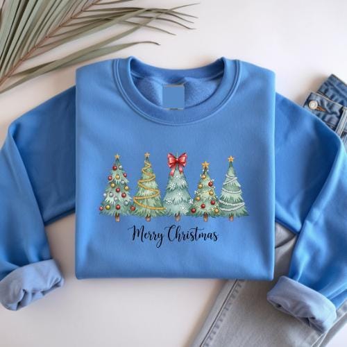 Christmas Tree Sweatshirt – Festive Holiday Crewneck Jumper - Image 7