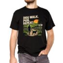 Dog Walk Pub Repeat T Shirt, Funny Dog Walker Gift, British Pub Tee, Dog Lover T-Shirt, Countryside Walking Shirt, Gift for Him, Dad Gift