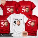 Personalised Group Birthday Shirts, Custom Photo Face T-Shirt, Matching Birthday Crew Tees, Group Party Tops, Milestone Birthday Gift