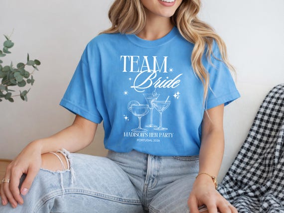 Personalised Hen Party T Shirts, Team Bride Matching Bridal Party Tops, Bride To Be Custom Shirts, Bachelorette Party Tribe Tees - Image 4