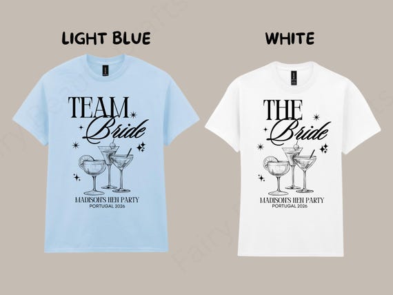 Personalised Hen Party T Shirts, Team Bride Matching Bridal Party Tops, Bride To Be Custom Shirts, Bachelorette Party Tribe Tees - Image 6