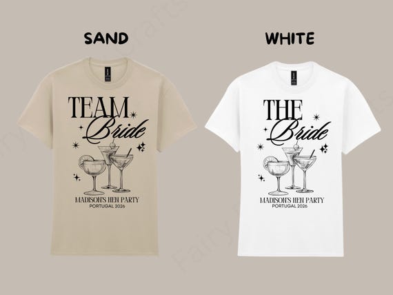 Personalised Hen Party T Shirts, Team Bride Matching Bridal Party Tops, Bride To Be Custom Shirts, Bachelorette Party Tribe Tees - Image 7