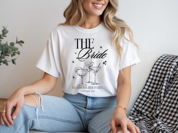 Personalised Hen Party T Shirts, Team Bride Shirts, Matching Bride Tribe Tops, Custom Bachelorette Shirts, Bride To Be - Image 3