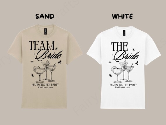 Personalised Hen Party T Shirts, Team Bride Shirts, Matching Bride Tribe Tops, Custom Bachelorette Shirts, Bride To Be - Image 4