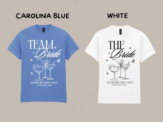 Personalised Hen Party T Shirts, Team Bride Shirts, Matching Bride Tribe Tops, Custom Bachelorette Shirts, Bride To Be - Image 5