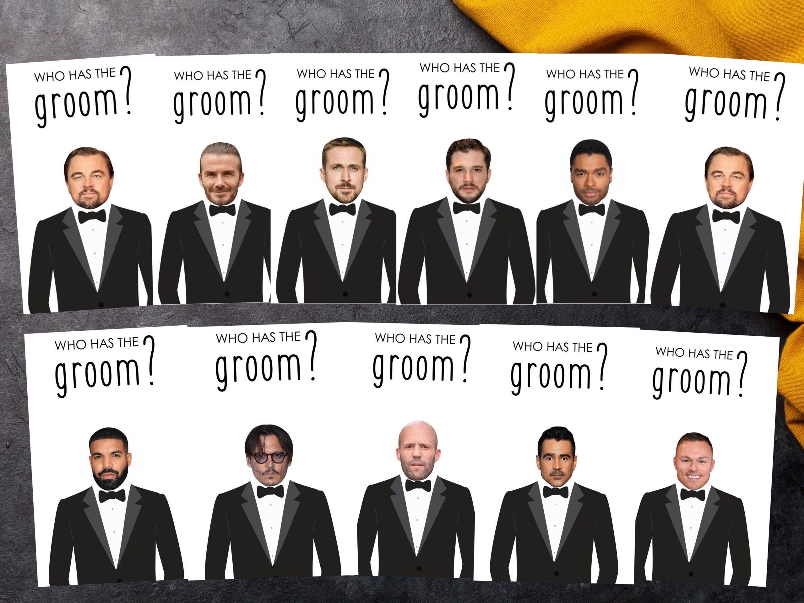 Who Has The Groom Scratch Off Game, Bridal Shower Scratch Off Cards, Printed Bridal Shower Games, Fun Hen Party Game, Wedding Game
